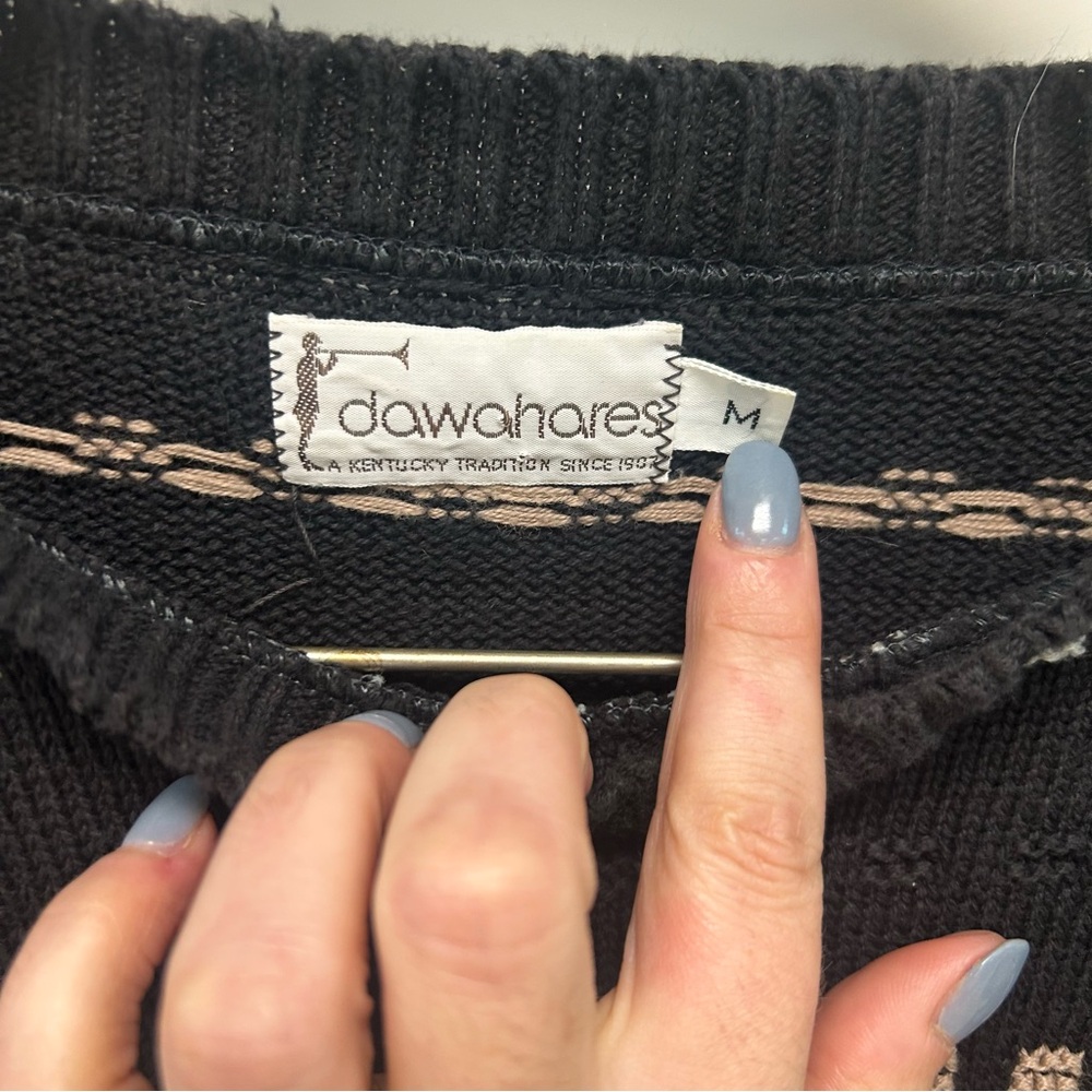 Vintage cotton grandpa sweater M - Picture 3 of 6